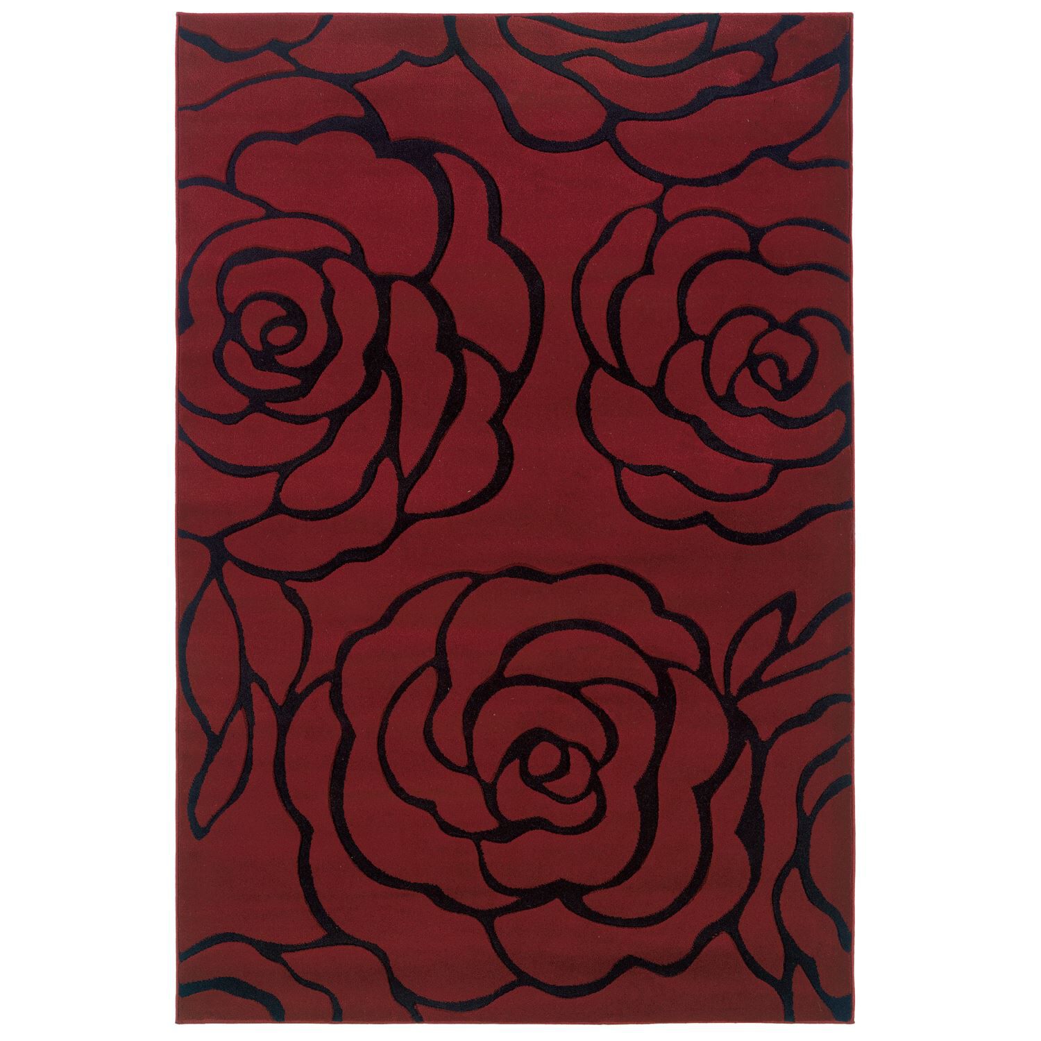 Milan Red/Black Area Rug Collection, , hi-res image number 0