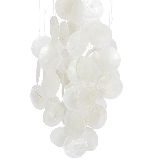 White Capiz Coastal Windchime, , alternate image number null
