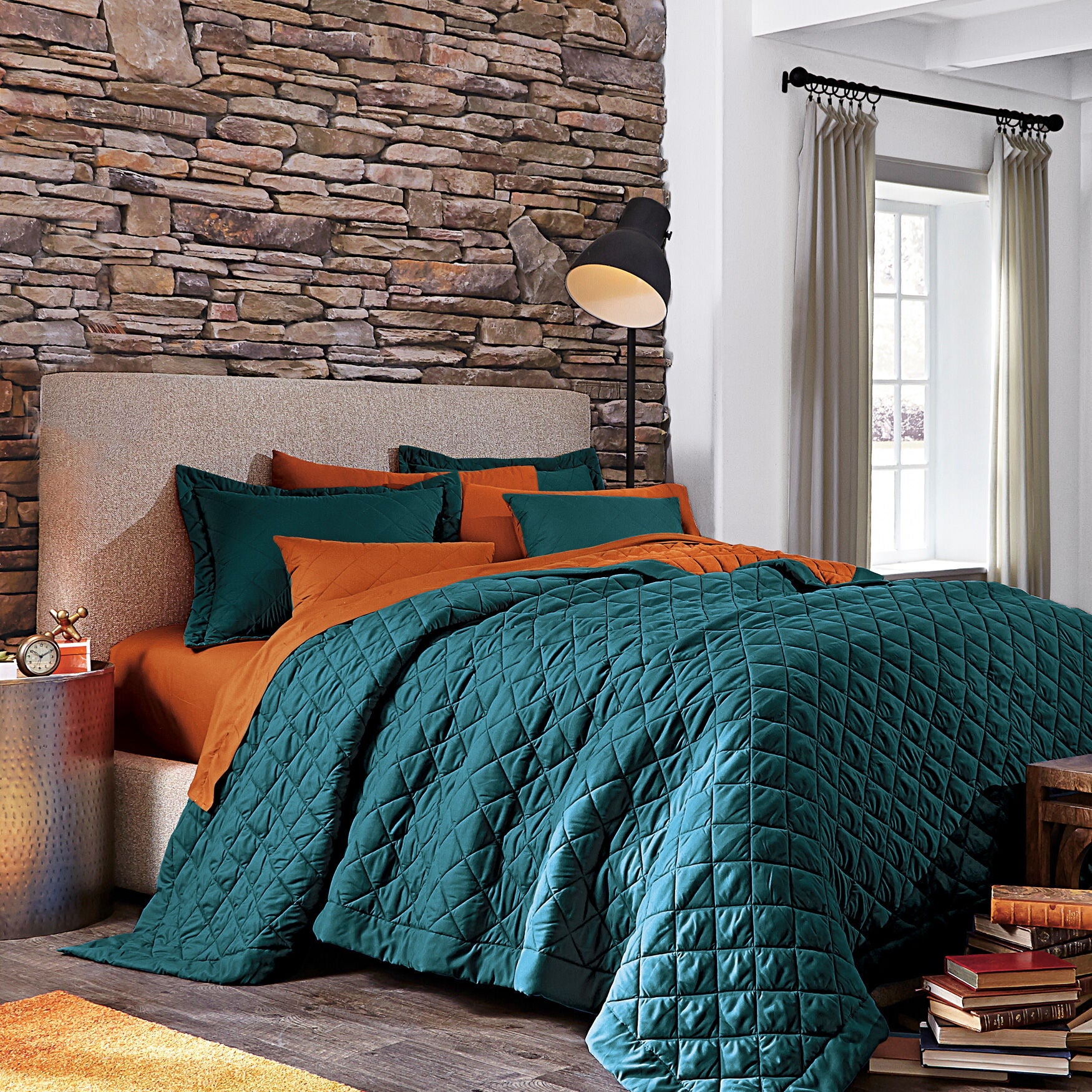 Watercolor Dream Finely Stitched Quilt Set with Decorative Pillows, , alternate image number 6