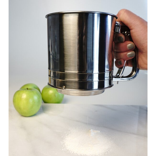 Triple Mesh Stainless Steel 5 Cup Flour Sifter, , alternate image number 4