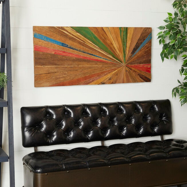 Brown Rustic Abstract Teak Wood Wall Decor Wall Decor, , alternate image number 7