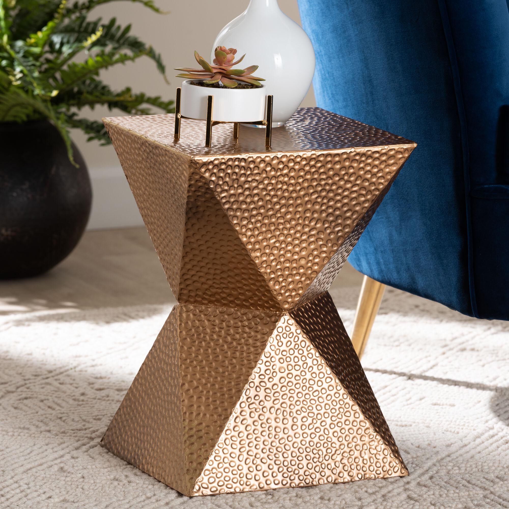 Pacey Textured Metal Accent Table, BRONZE, hi-res image number 0