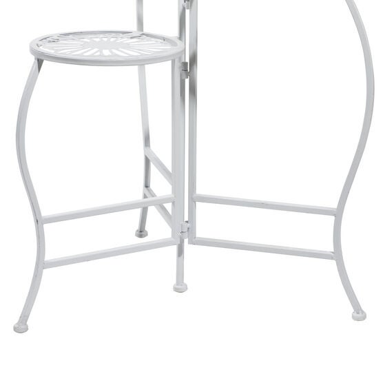 Set Of 3 White Metal Traditional Plantstand, , alternate image number null