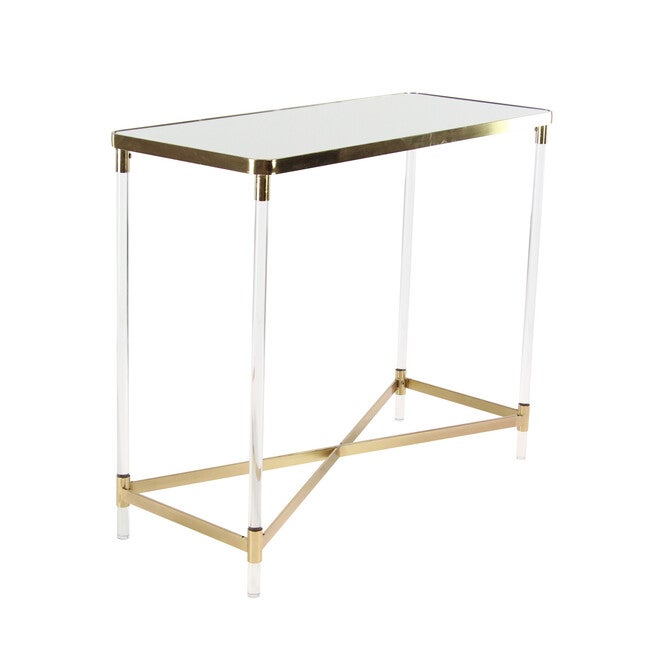 Clear Contemporary Acrylic Console Table, 32 x 44, , on-hover image number 1