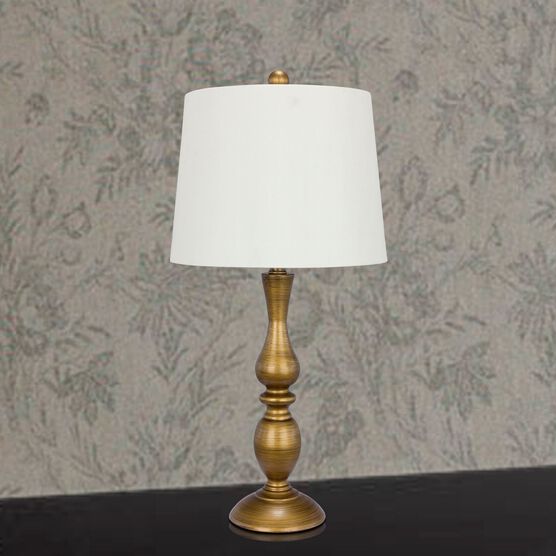 Antique Brass (Painted) Metal 27" Table Lamp, , on-hover image number null