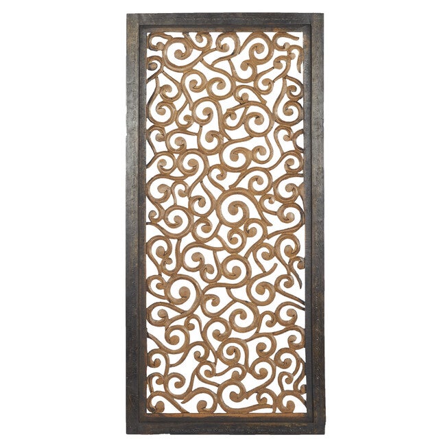Brown Traditional Ornamental Wood Wall Décor, BROWN, hi-res image number null