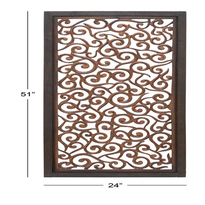 Brown Traditional Ornamental Wood Wall Décor, , alternate image number null