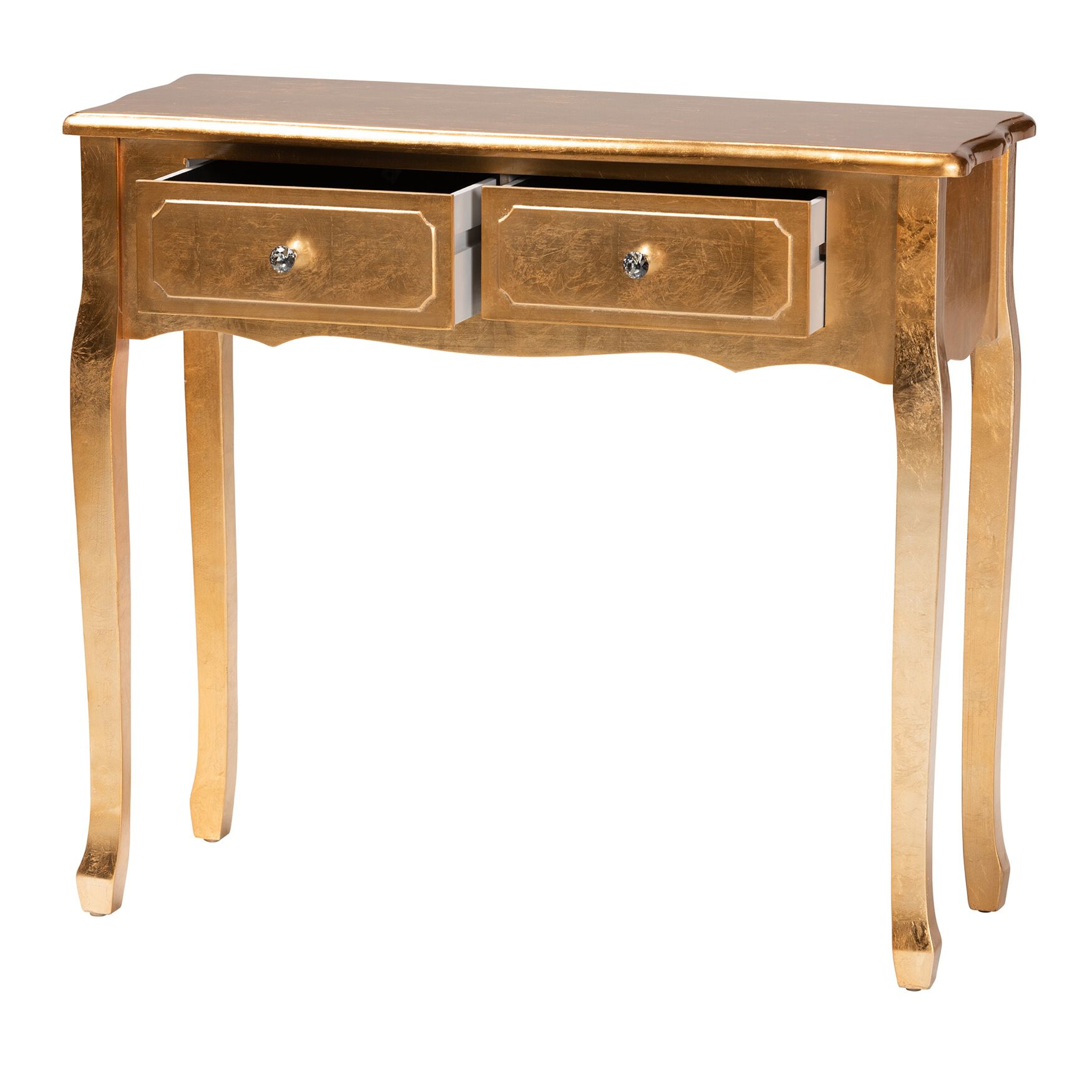 Newton Classic And Traditional Silver Finished Wood 2-Drawer Console Table, , alternate image number 5