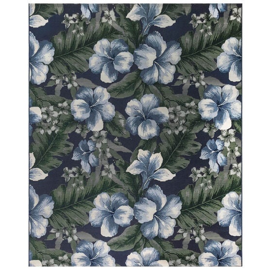 Liora Manne Marina Floral Indoor/Outdoor Rug, NAVY, hi-res image number null