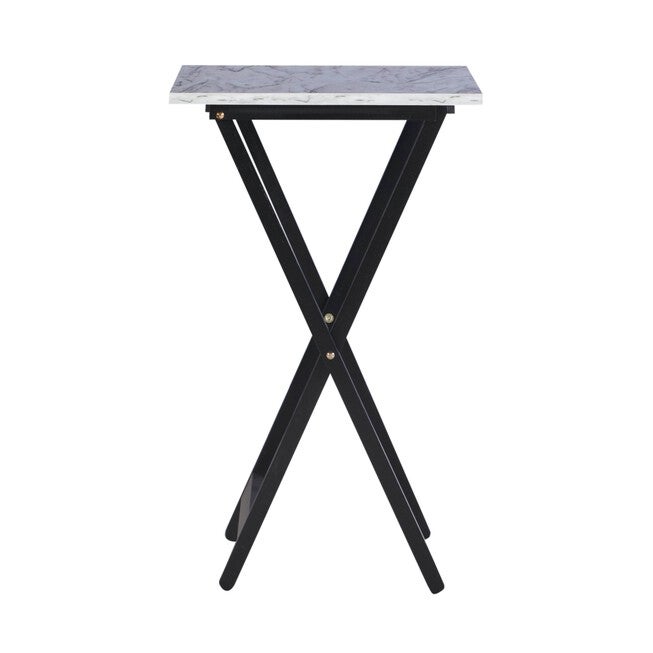 Jasper Tray Table Set White Faux Marble, , alternate image number 7