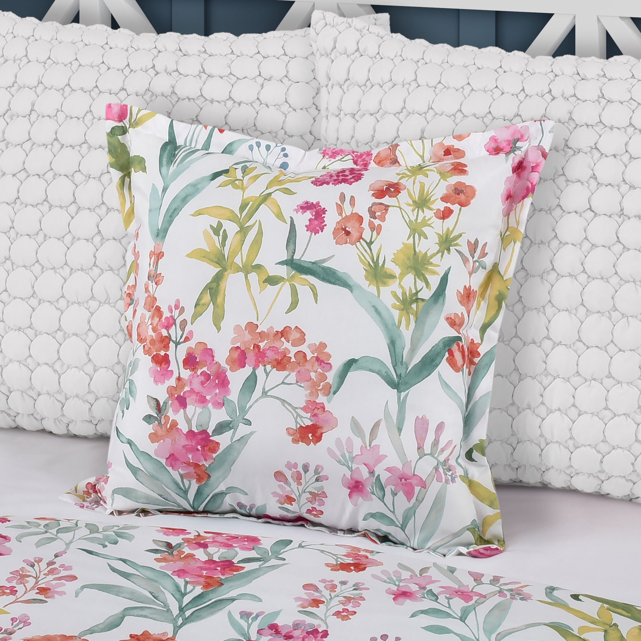 TALLULAH 18 inches SQUARE DECORATIVE THROW PILLOW, PINK, alternate image number 2