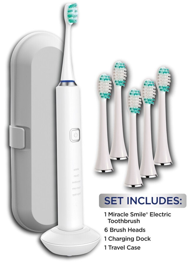 Miracle Smile® Ultra-Sonic Toothbrush, WHITE, hi-res image number null