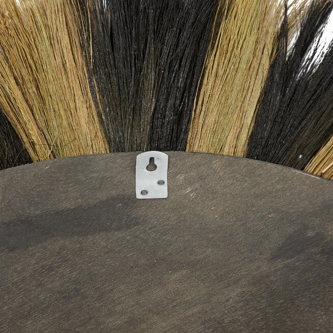 Black Boho Style Sea Grass Wall Mirror, , alternate image number 2