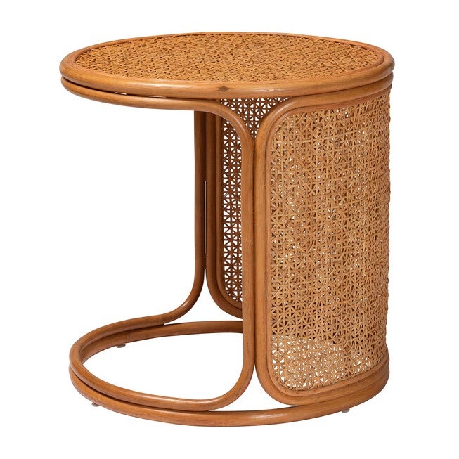 Eldon Bohemian Honey Rattan Large End Table, LIGHT, alternate image number 2