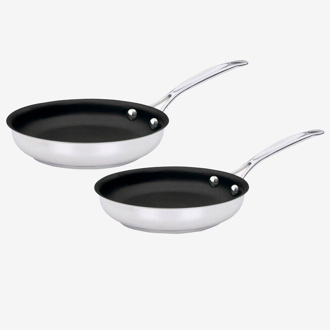 Cuisinart Chef's Classic Stainless Nonstick 2-Pc. Skillet Set, BLACK, hi-res image number null