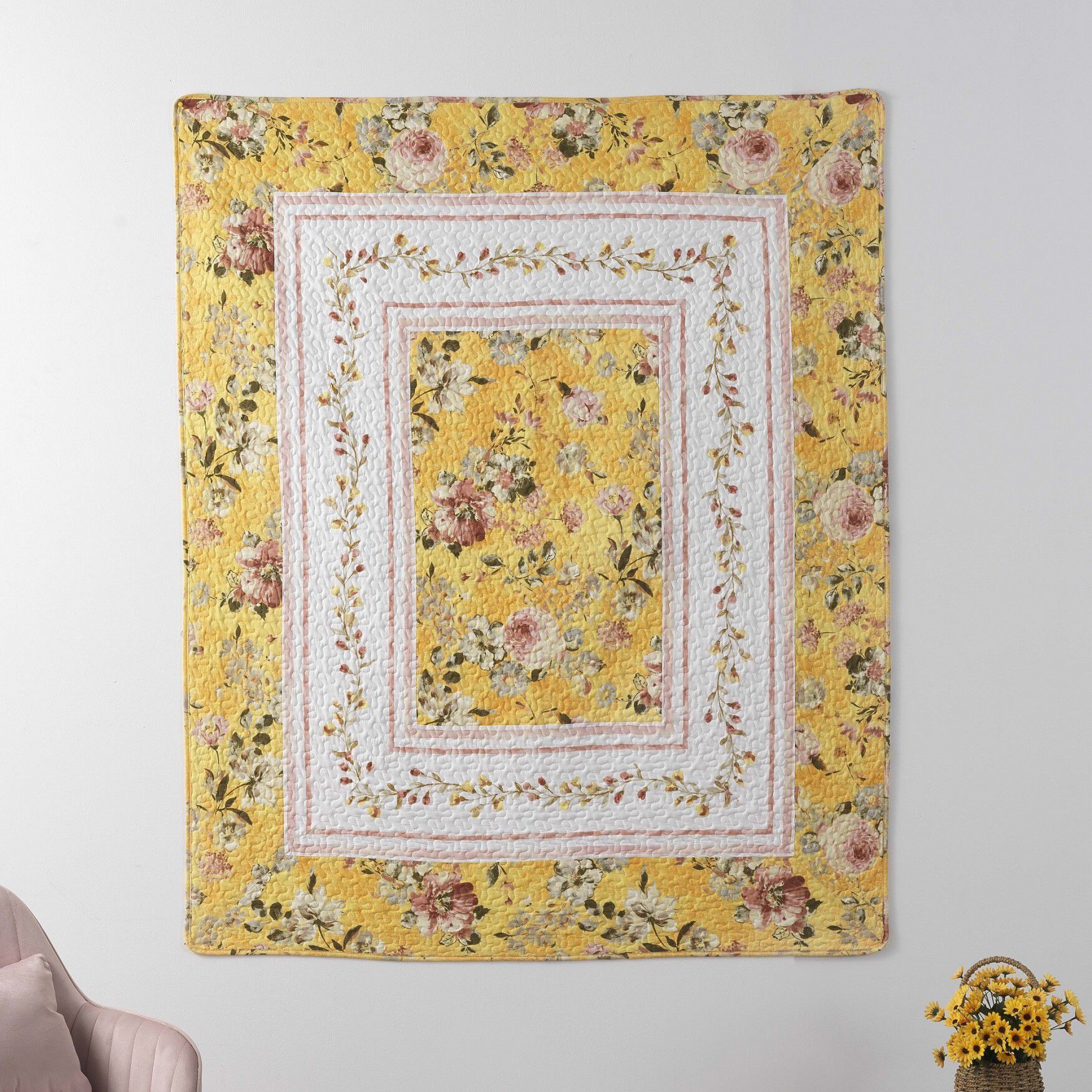 Finley Yellow Throw Blanket, , on-hover image number 1