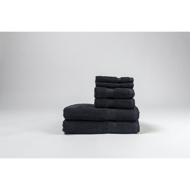 Deluxe 6-Pc. Towel Set, BLACK, hi-res image number null