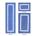 Hotel Collectionis Bath Mat Rug 3 Piece Set (17" x 24" | 24" x 40" | 20" x 60"), BLUE WHITE, hi-res image number null
