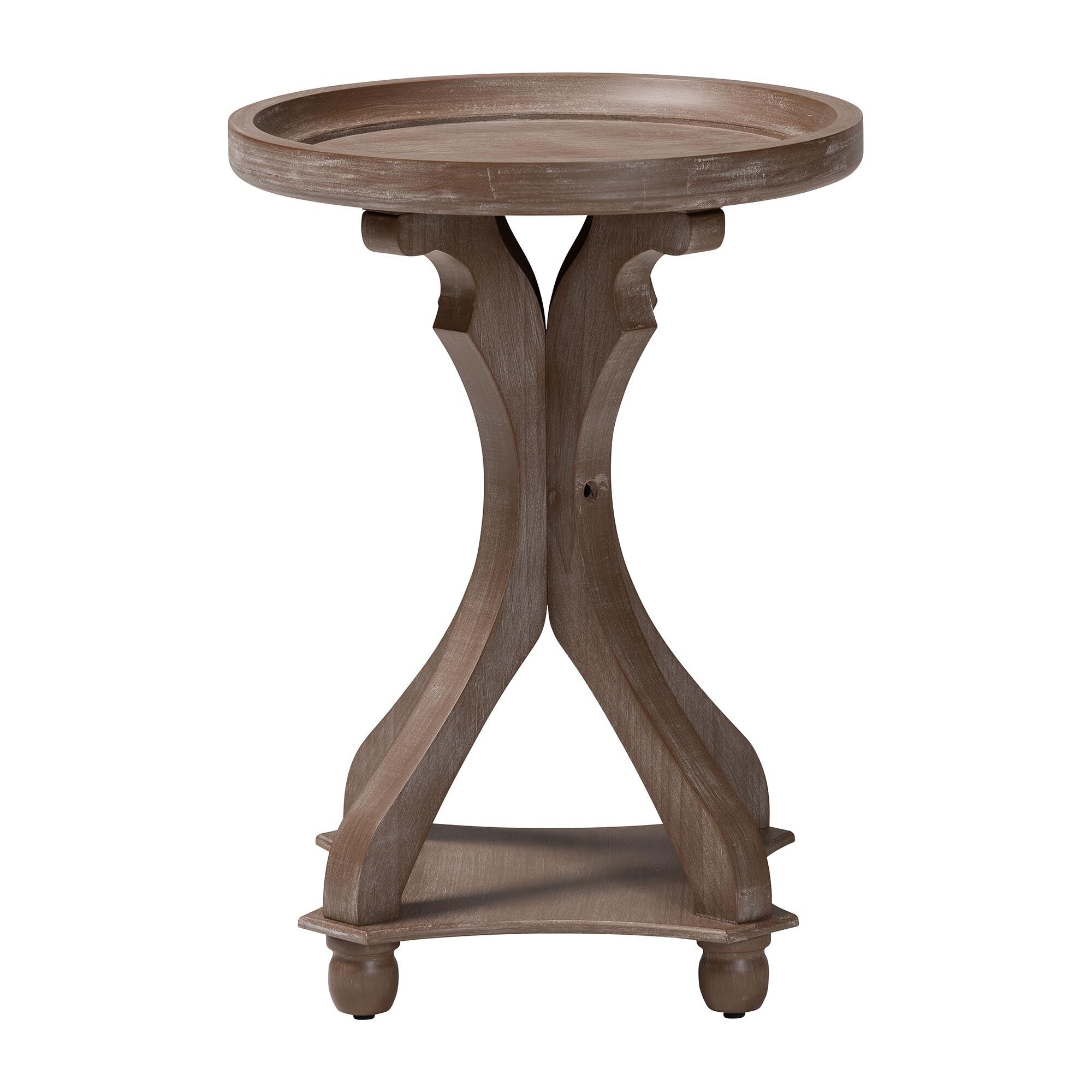Westlyn French Country Antique Brown Wood End Table, BROWN, alternate image number 2