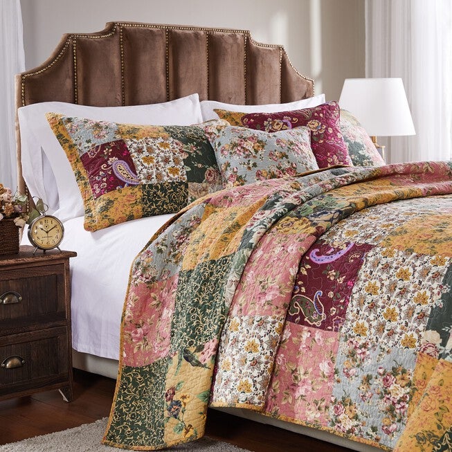 Antique Chic Quilt And Decorative Pillow Set, MULTI, hi-res image number 0