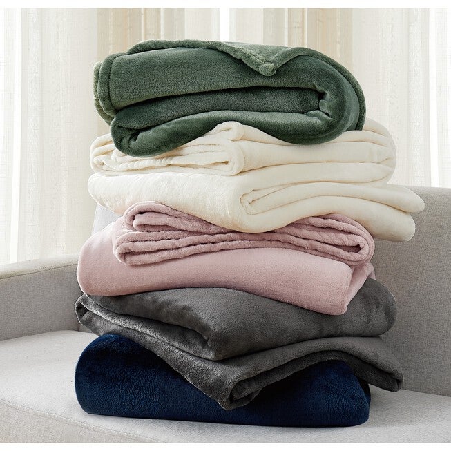Solid Plush Blanket, , on-hover image number 1
