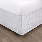 Coastal Seashell White Bed Skirt 18-inch, WHITE, hi-res image number null