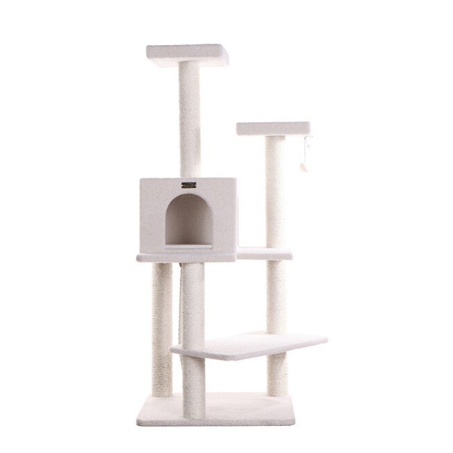 Real Wood 57 inches Fleece Covered Cat Tree Climber, , alternate image number 6