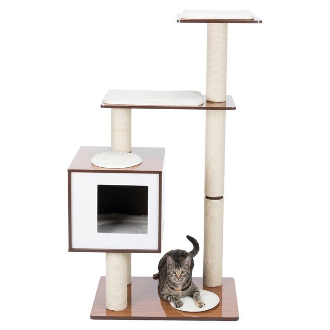 Avoca Wooden Cat Tower Scratching Post, , alternate image number null