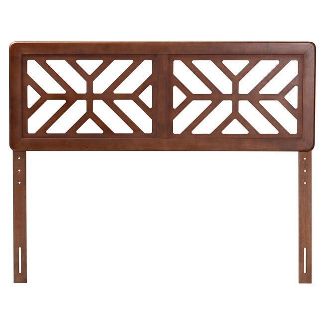 Kalare Wood Headboard with Geometric Cutout Design, Queen, BROWN, alternate image number 2