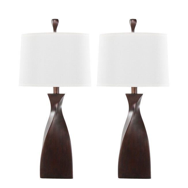 Curvo 30 inches Polyresin Table Lamp - Set Of 2, , on-hover image number null