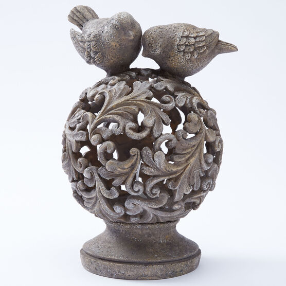 Pre-lit Lantern with Birds, STONE, hi-res image number null