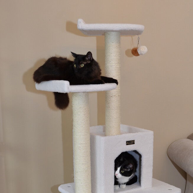 Classic 62 inches Real Wood Cat Tree With Levels, Condo And Two Perches, , alternate image number 4