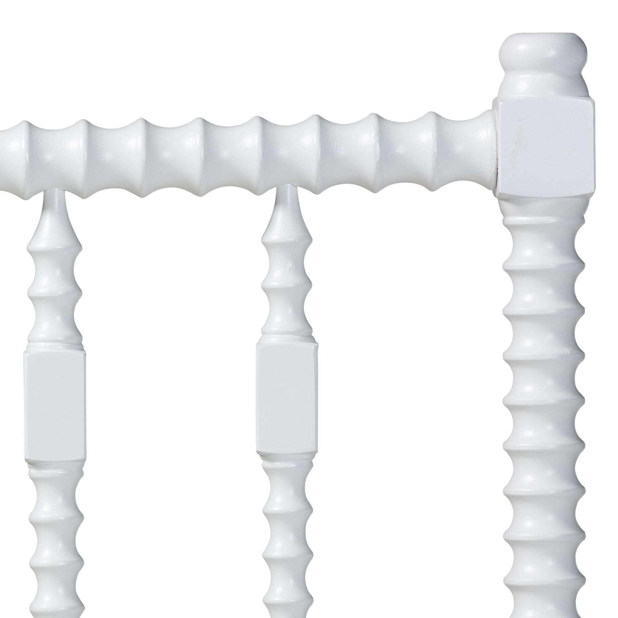 Juliette Turned Spindle Headboard, WHITE, alternate image number 3