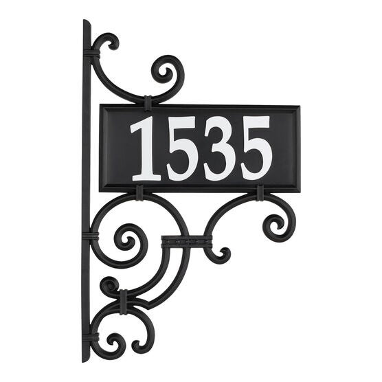 Nite Bright Ironwork Reflective Address Post Sign, , alternate image number null