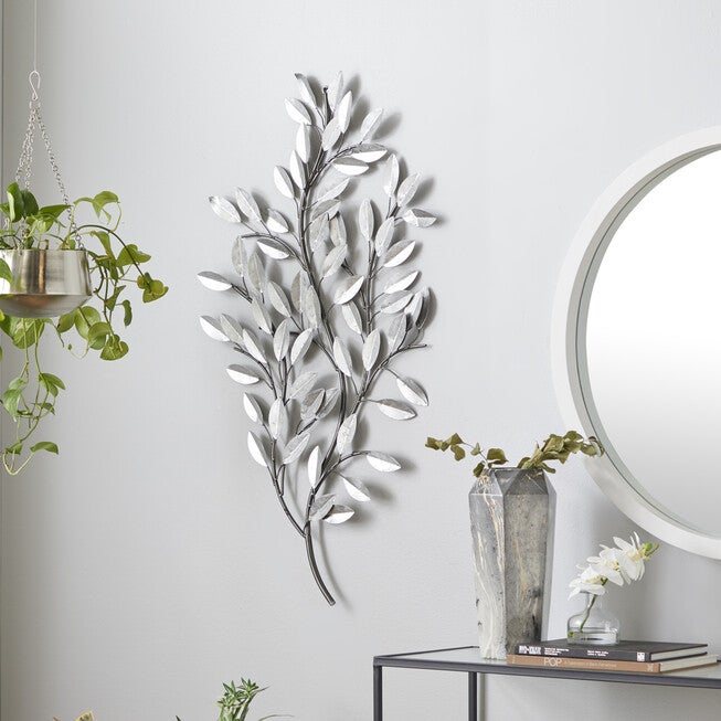Silver Metal Glam Floral Wall Decor, , alternate image number 6