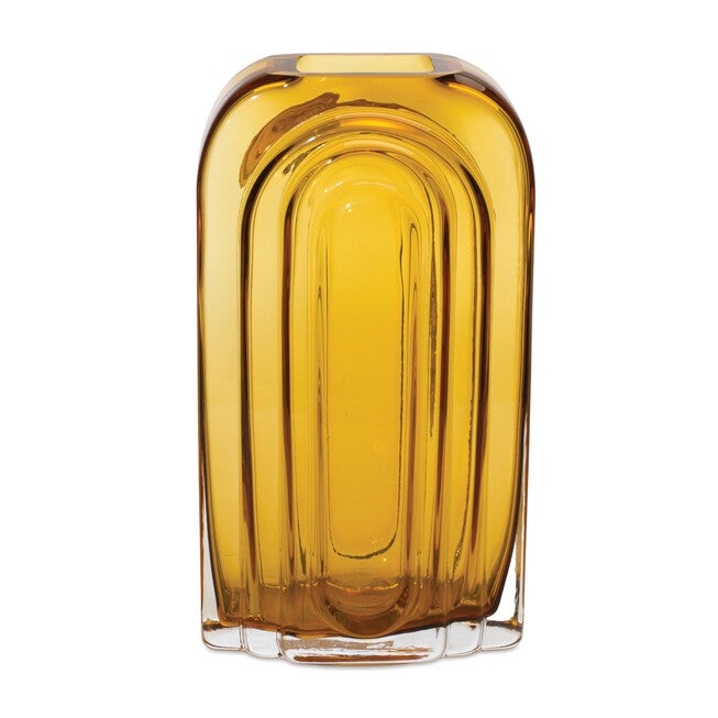 Vase 9.75 inchesH Glass, GOLD, hi-res image number 0