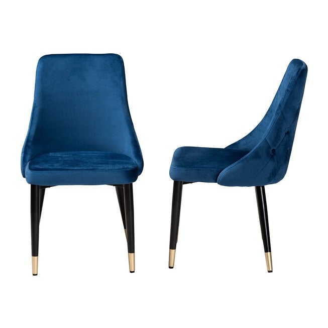 Giada Contemporary Glam And Luxe 2-Piece Dining Chair Set, , alternate image number null
