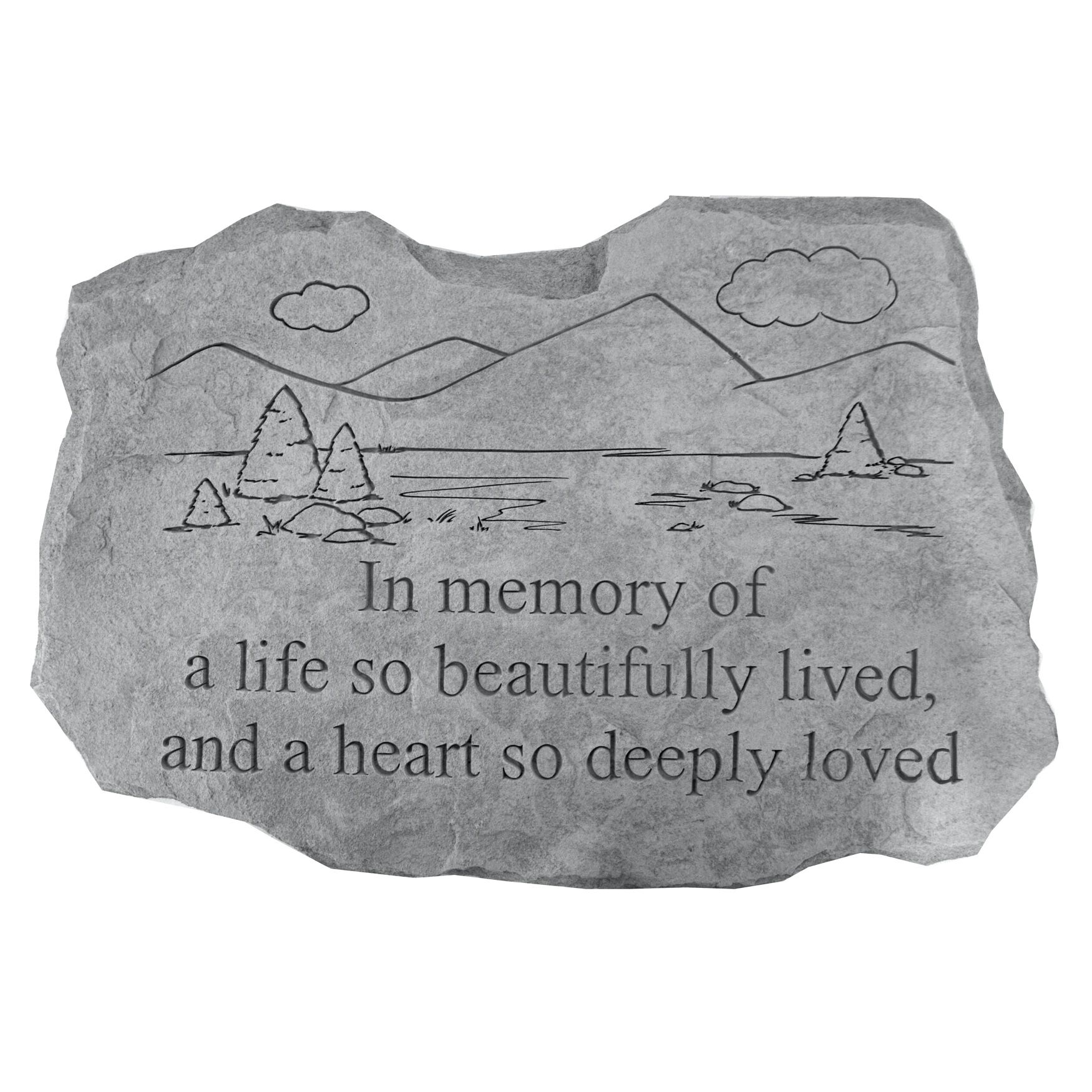 In Memory Garden Memorial Accent Stone, GREY, hi-res image number 0