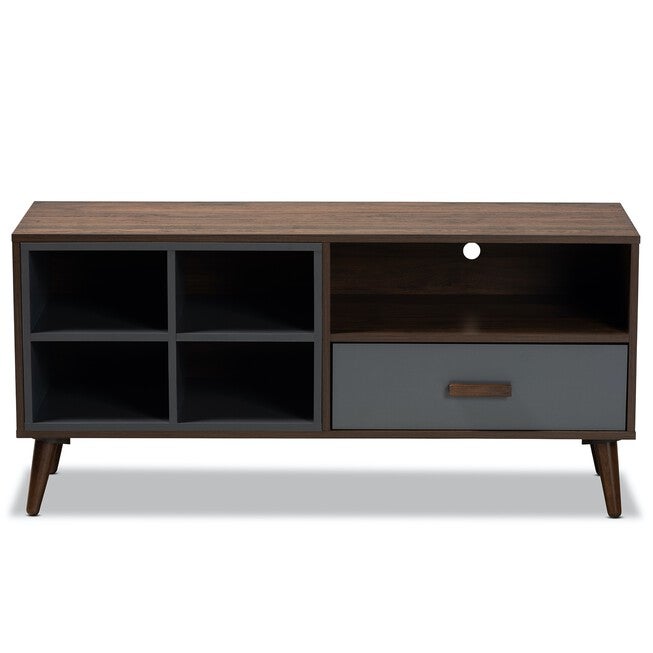 Garrick Two-Tone Wood 1-Drawer Tv Stand Furniture, , alternate image number 2