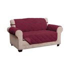 Hudson Reversible Sherpa to Microfiber XL SOFA Furniture Cover Burgandy, BURGUNDY, hi-res image number null