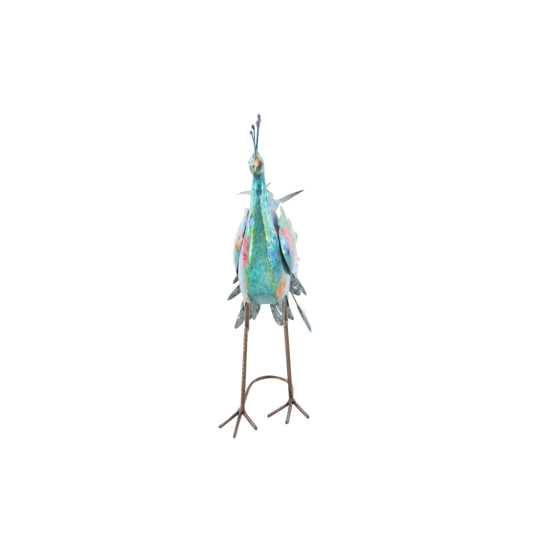 Turquoise Iron Eclectic Birds Garden Sculpture, , on-hover image number 1