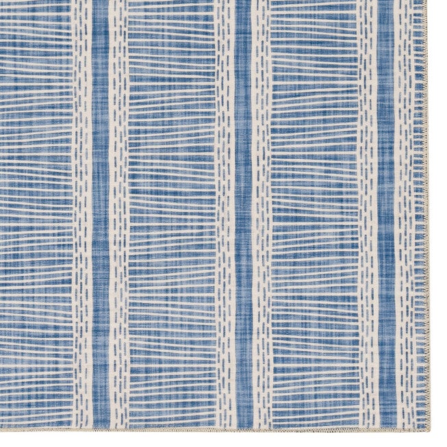 Washable Wallen Ivory/Blue Rug, , alternate image number 3