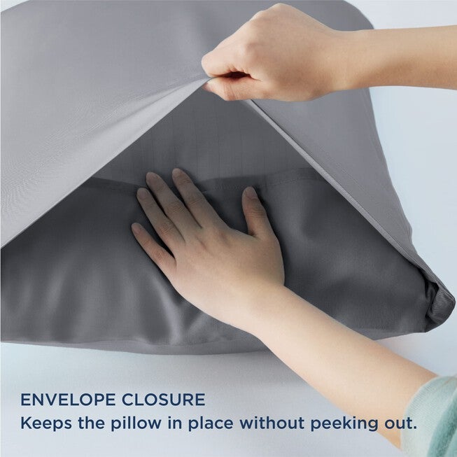 Doctor Pillow Royal Luxury Bamboo Pillowcase -Set of 2 - GREY, GREY, on-hover image number 1