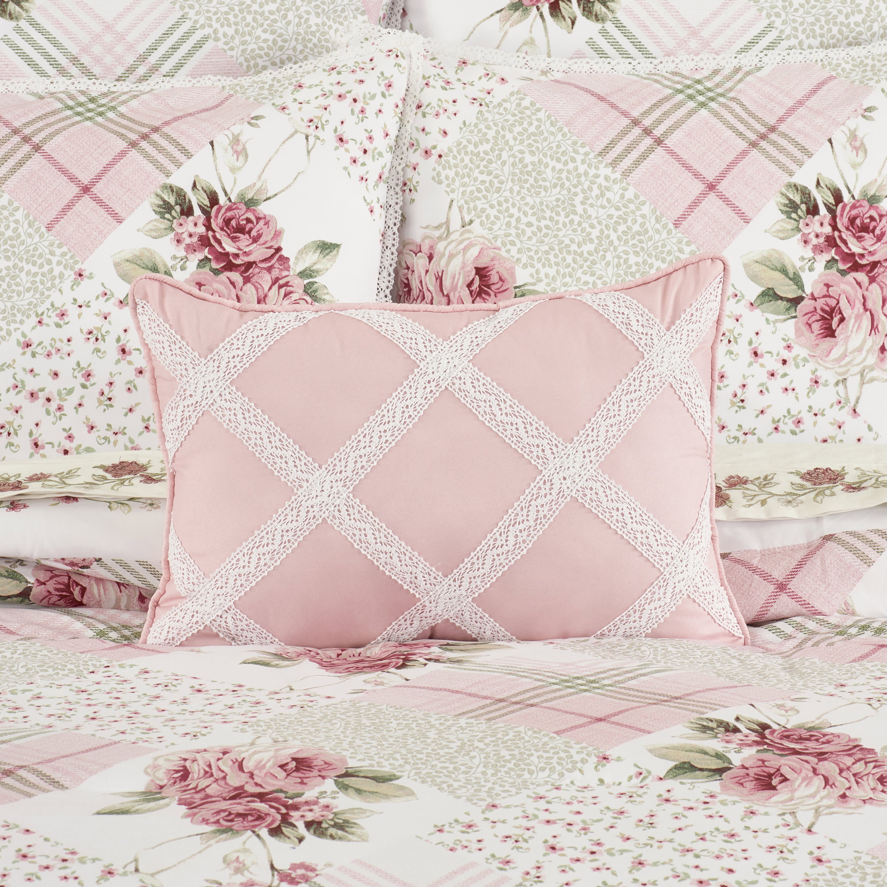 Bungalow Boudoir Decorative Throw Pillow, ROSE, alternate image number 1