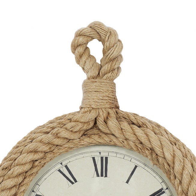 Beige Coastal Wood Wall Clock, , alternate image number 4