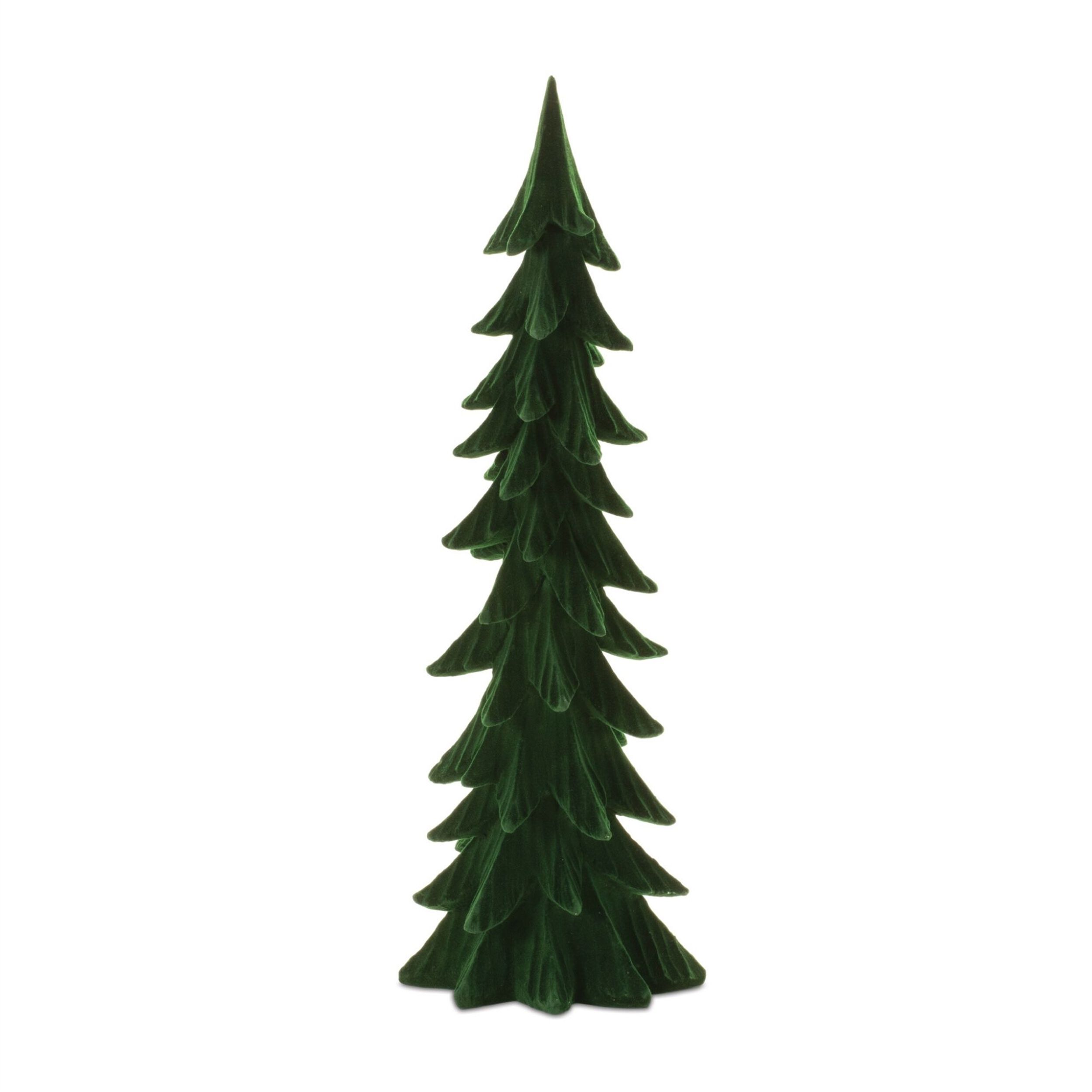 Velvet Pine Tree (Set of 3), GREEN, alternate image number 3