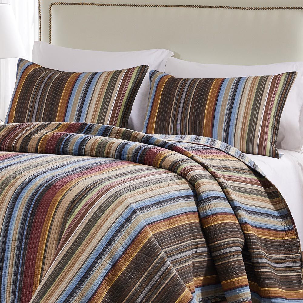 Durango Rustic Stripes 100% Cotton Quilt Set, EARTH, alternate image number 3