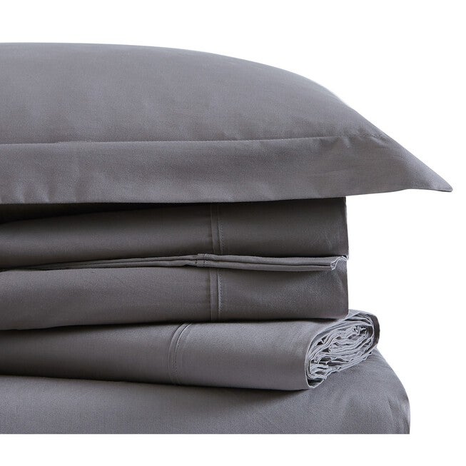 Classic Cotton Sheet Set, GREY, hi-res image number null