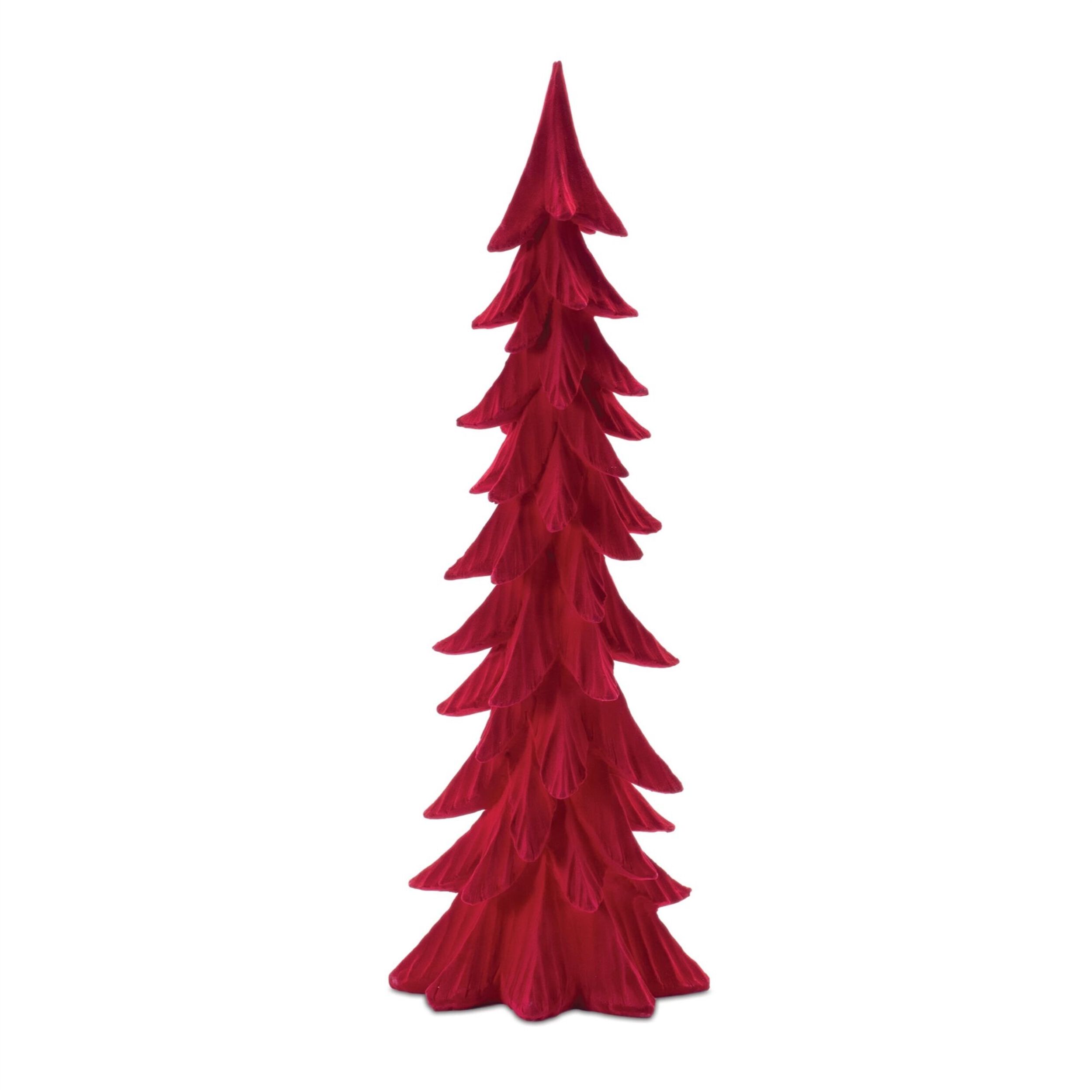Velvet Pine Tree (Set of 3), RED, alternate image number 3