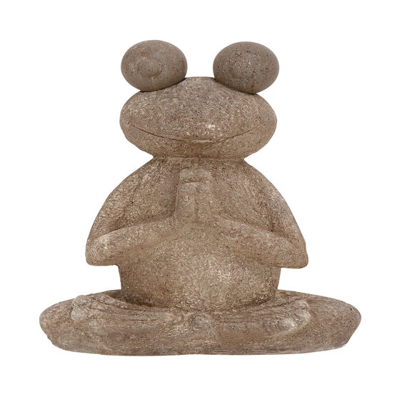 Brown Polystone Eclectic Frogs Garden Sculpture, BROWN, hi-res image number null